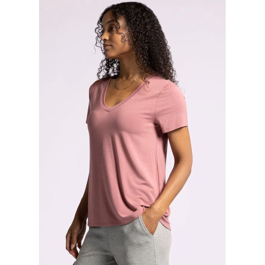 Tatiana Short Sleeve Tee - Withered Rose