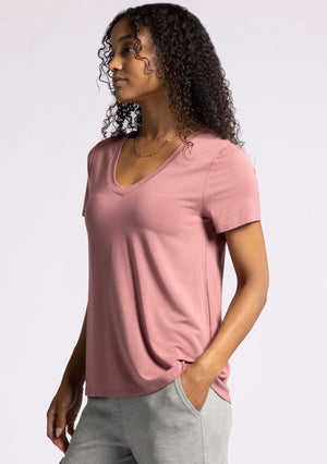 Tatiana Short Sleeve Tee - Withered Rose