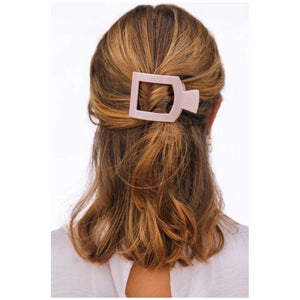 Teleties Pearly Pink Small Flat Square Hair Clip