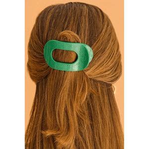 Teleties Shamrock Shimmer Small Flat Round Hair Clip