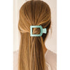 Teleties Totally Turquoise Small Flat Square Hair Clip