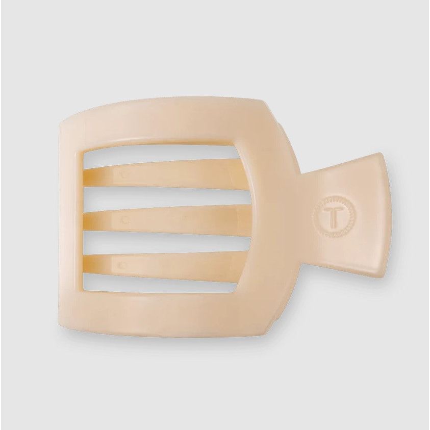 Teleties - Large Flat Square Almond Beige Clip