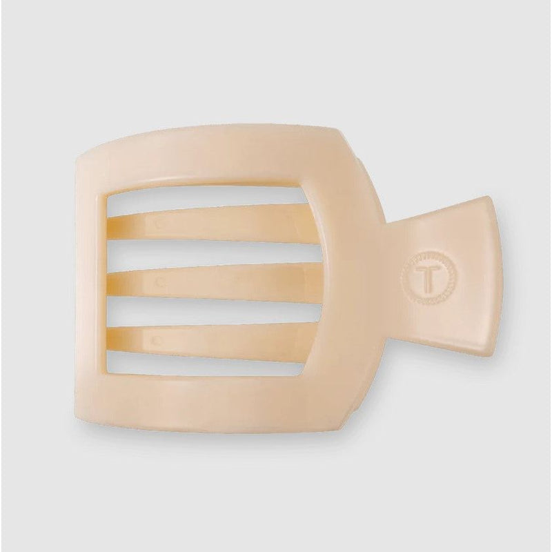 Teleties - Large Flat Square Almond Beige Clip