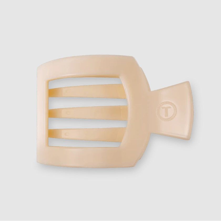 Teleties - Medium Flat Square Almond Beige Clip