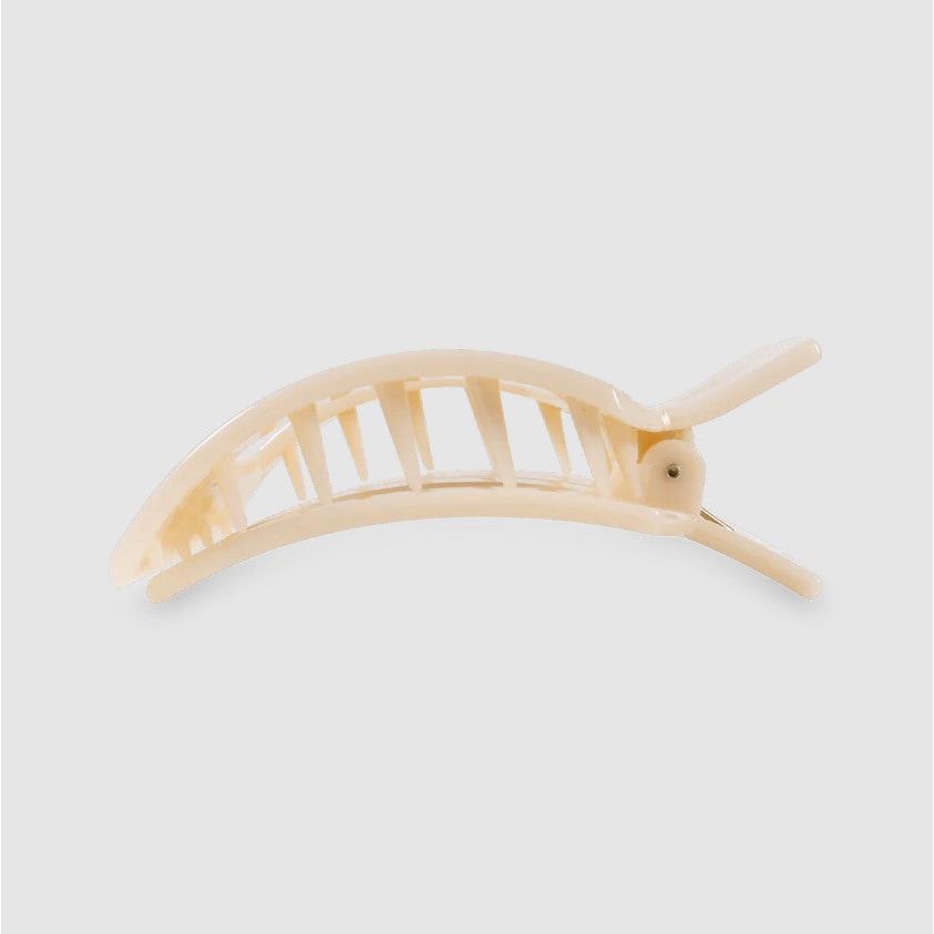 Teleties - Medium Flat Square Almond Beige Clip