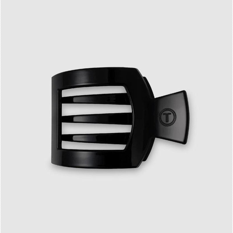 Teleties - Medium Flat Square Jet Black Clip