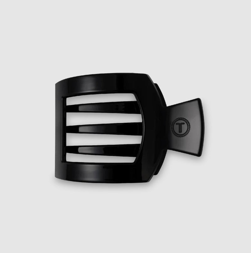 Teleties - Small Flat Square Jet Black Clip