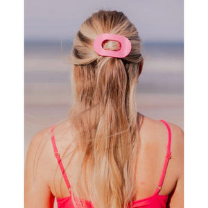 Teleties - Small Paradise Pink Flat Round Hair Clip