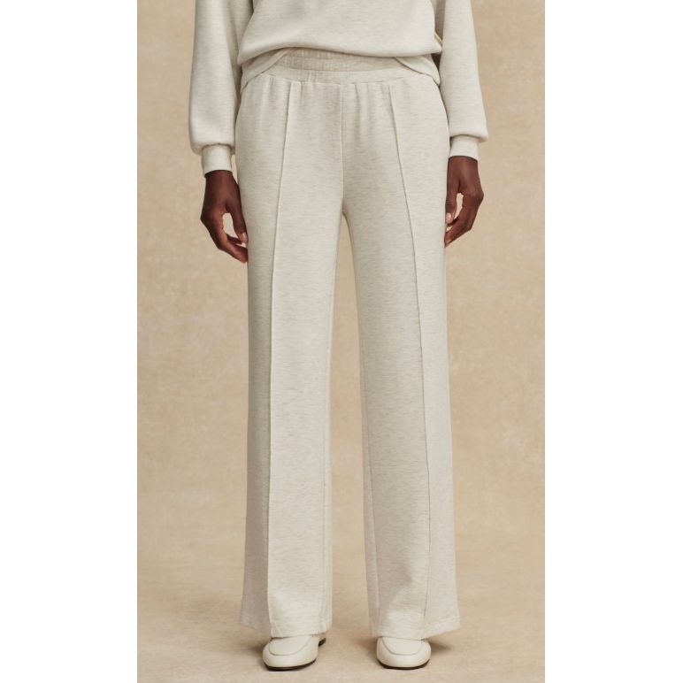 The Wide Leg Pant 28" -  Ivory Marl