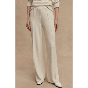 The Wide Leg Pant 30" - Ivory Marl