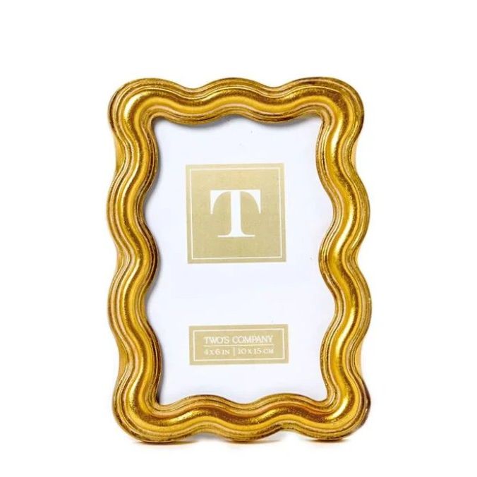Gold Triple Wave Photo Frame - 4" x 6"