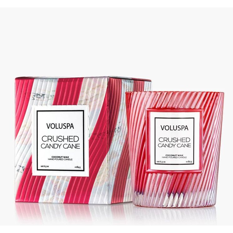 VOLUSPA 6.5 Oz Crushed Candy Cane Classic Candle