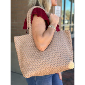 Woven Tote - Beige