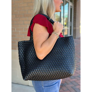 Woven Tote - Black