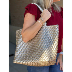 Woven Tote - Champagne