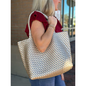 Woven Tote - Champagne