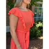 Grace and Lace Ruffle Summer Dress - Papaya