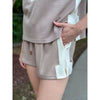 Ashley Elastic Waist Shorts - Light Taupe