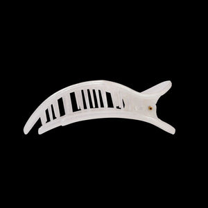 Teleties - Mother of Pearl Heart Medium Flat Clip