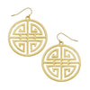 Susan Shaw Gold Medallion Cut Out Earrings