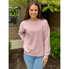 Susie Basic Acid Wash Sweatshirt - Dusty Rose