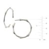 Susan Shaw Silver Bamboo Hoop Earrings