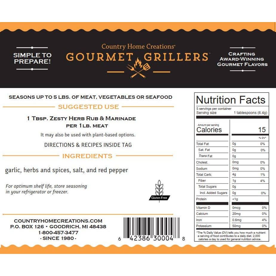 Gourmet Griller Zesty Herb Rub & Marinade
