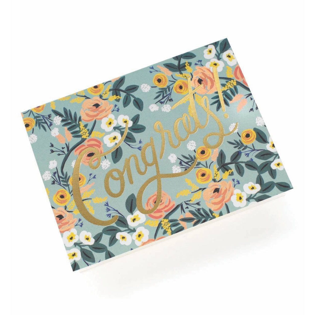 Rifle Paper Blue Meadow Congrats card