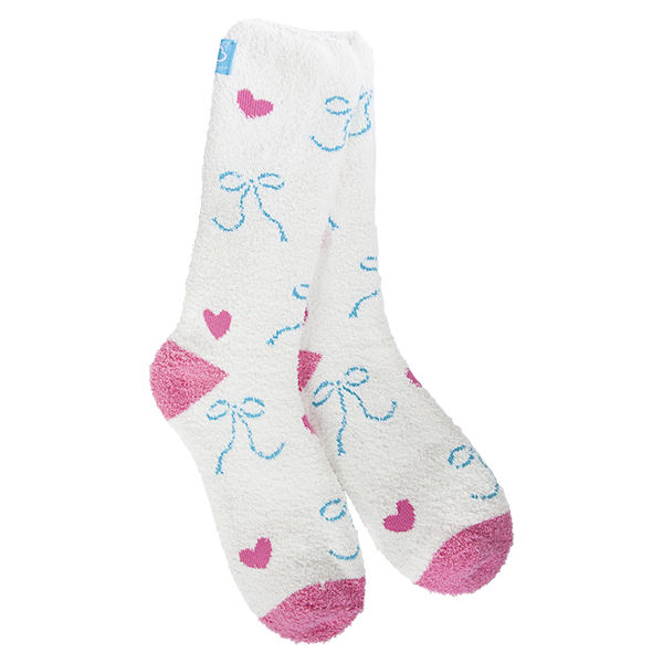 Cozy Soft Crew Socks - Ballerina Bow