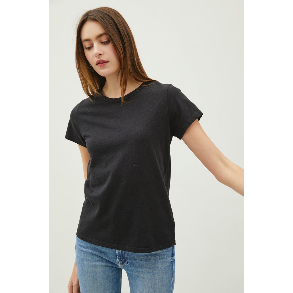 Collins Slub Short Sleeve Tee - Black