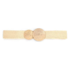 Beatrice Woven Elastic Belt - Beige