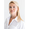 Susan Shaw Bentley Gold Dotted Detail + Soladite Drop Earrings