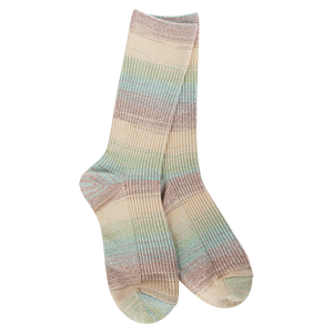 Weekend Ribbed Crew Socks - Blue Raspberry