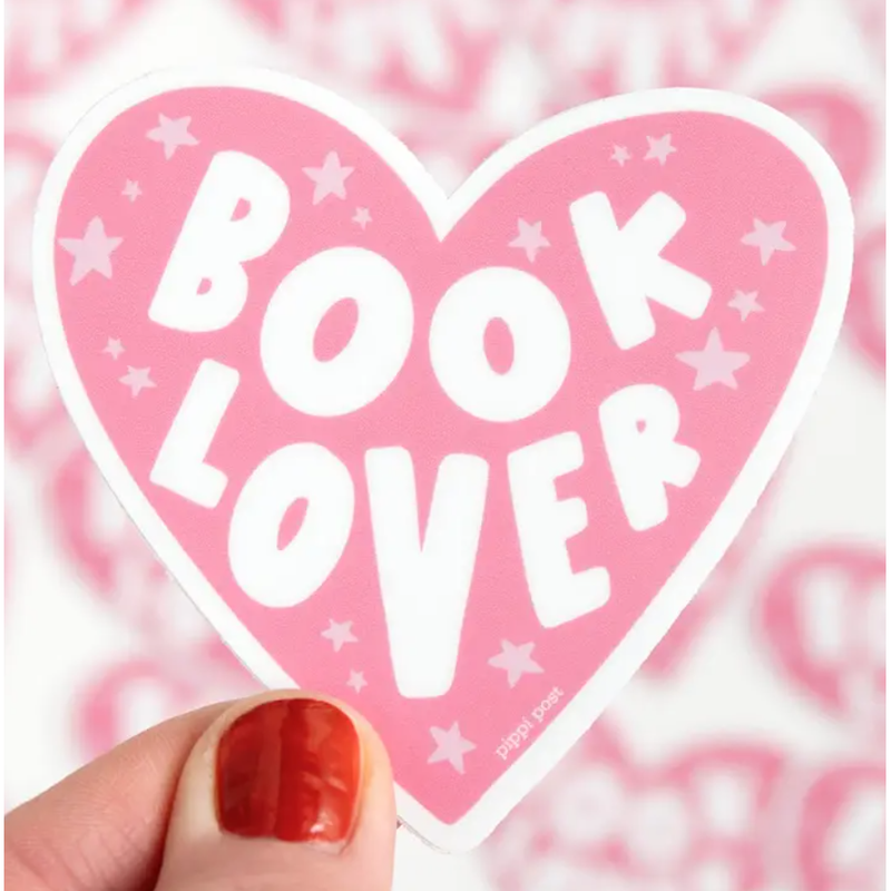 Book Lover Heart Sticker