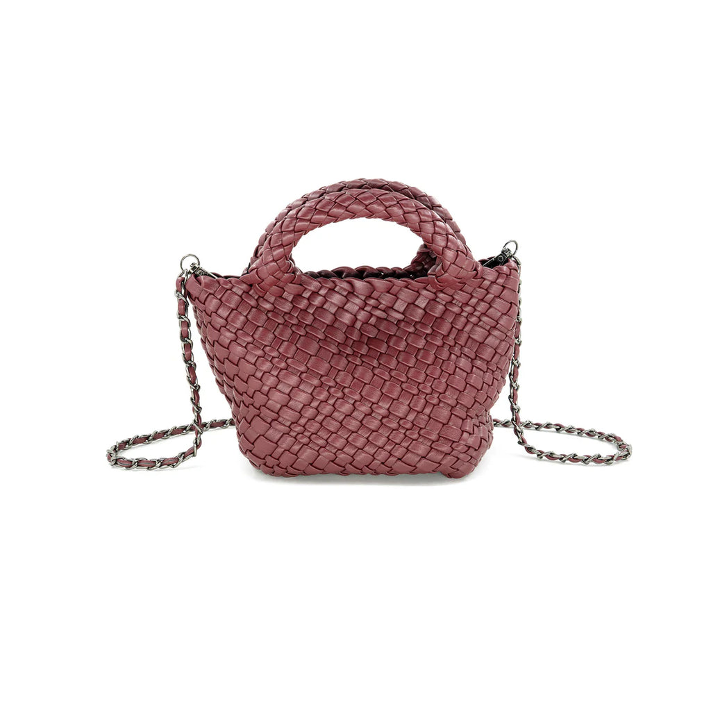 Braided Clutch - Burgundy