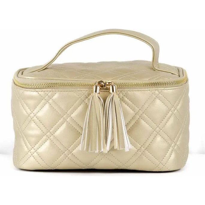 Brighton Quilted Train Case - Gold