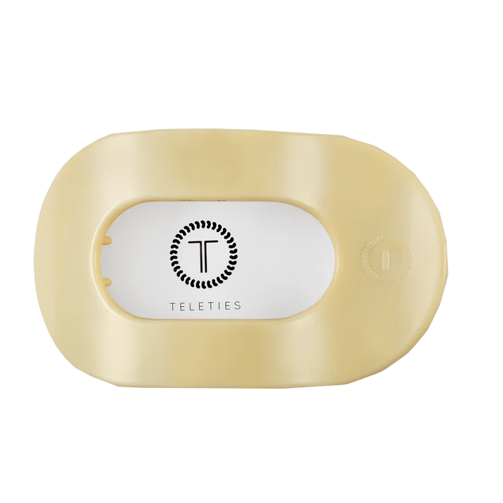 Teleties - Butter Yellow Large Flat Round Hair Clip
