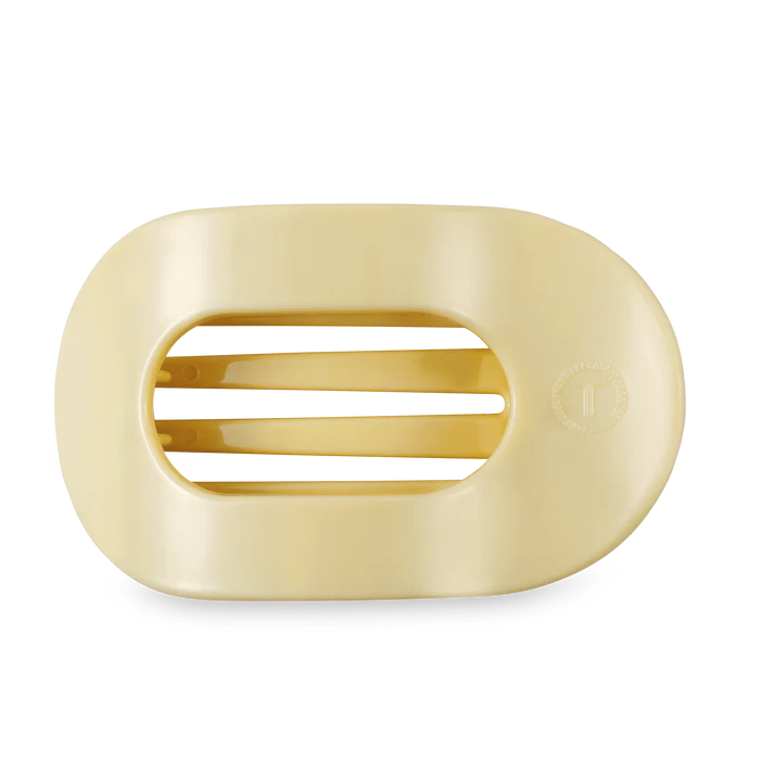 Teleties - Butter Yellow Large Flat Round Hair Clip