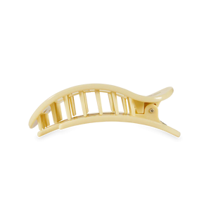 Teleties - Butter Yellow Medium Flat Round Hair Clip
