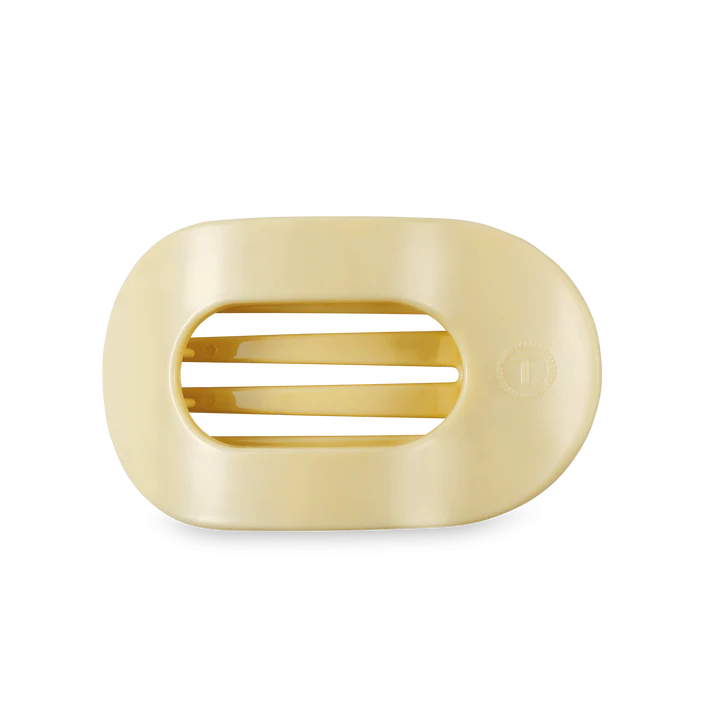 Teleties - Butter Yellow Medium Flat Round Hair Clip