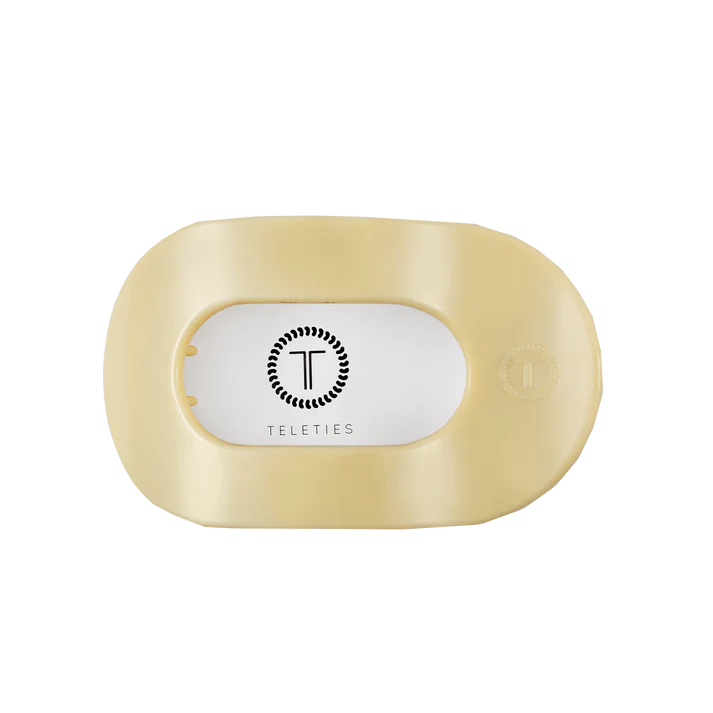 Teleties - Butter Yellow Medium Flat Round Hair Clip