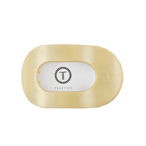 Teleties - Butter Yellow Medium Flat Round Hair Clip