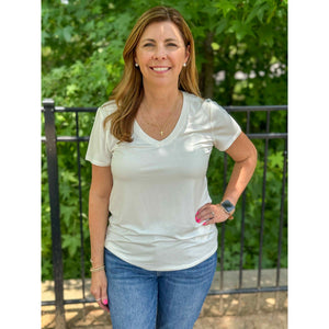 Tatiana Short Sleeve Tee - White