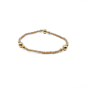 Erin Gray Nantucket Shimmer Collection 14k Gold - Filled Beaded Bracelet - Champagne