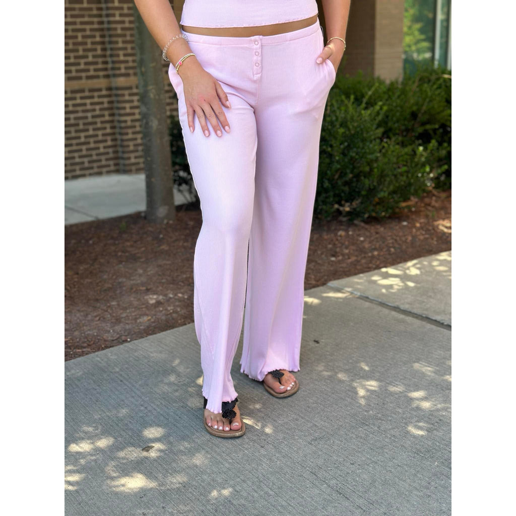 Cassidy Bamboo Blend Lounge Pants - Cool Pink - FINAL SALE