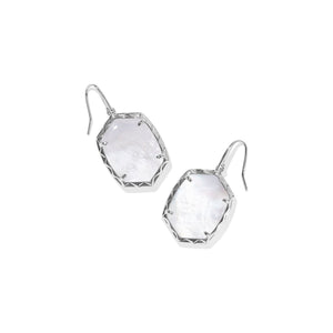 KENDRA SCOTT DAPHNE DROP EARRINGS SILVER IVORY MOTHER OF PEARL