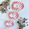 Teleties - Large Flat Round Hair Clip - Candy Cane Crush
