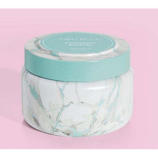 Capri Blue Modern Marble Travel Tin Candle - Coconut Santal