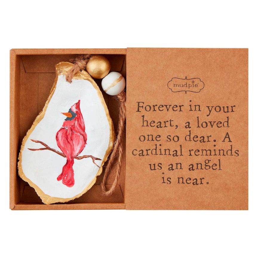 Cardinal Oyster Ornament