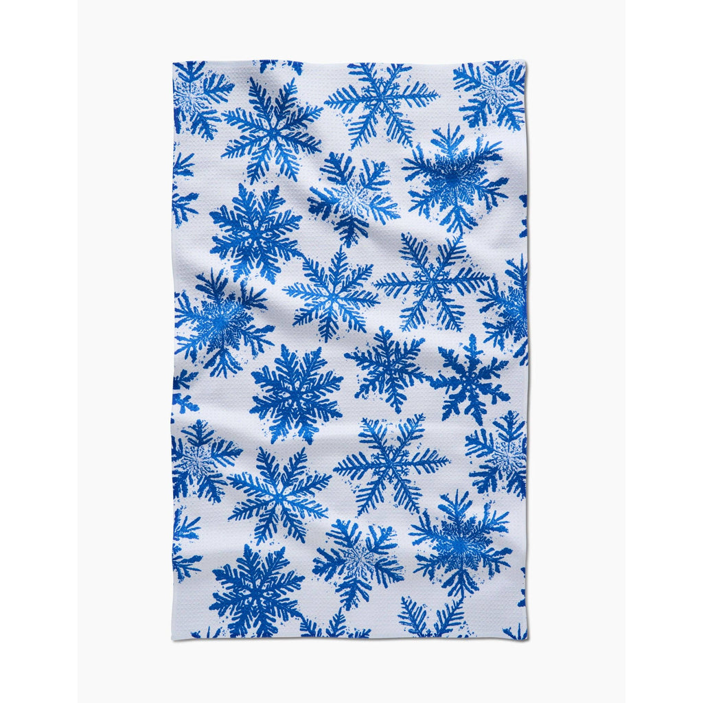 Geometry Tea Towel - Snowy Days Blue
